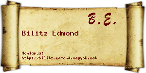 Bilitz Edmond névjegykártya
